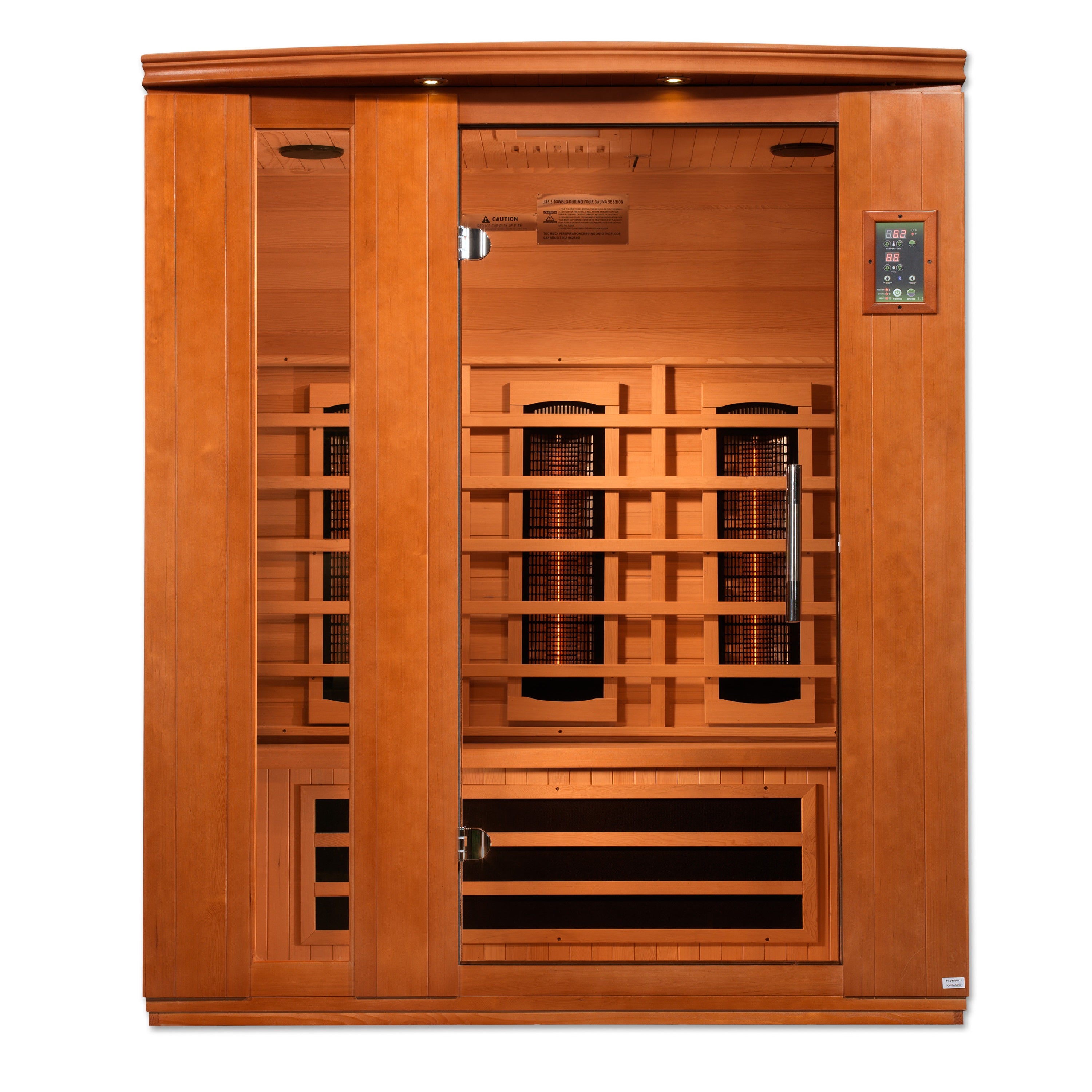 Dynamic Lugano 3-Person Full Spectrum Near Zero EMF (Under 2MG) FAR Infrared Sauna (Canadian Hemlock)