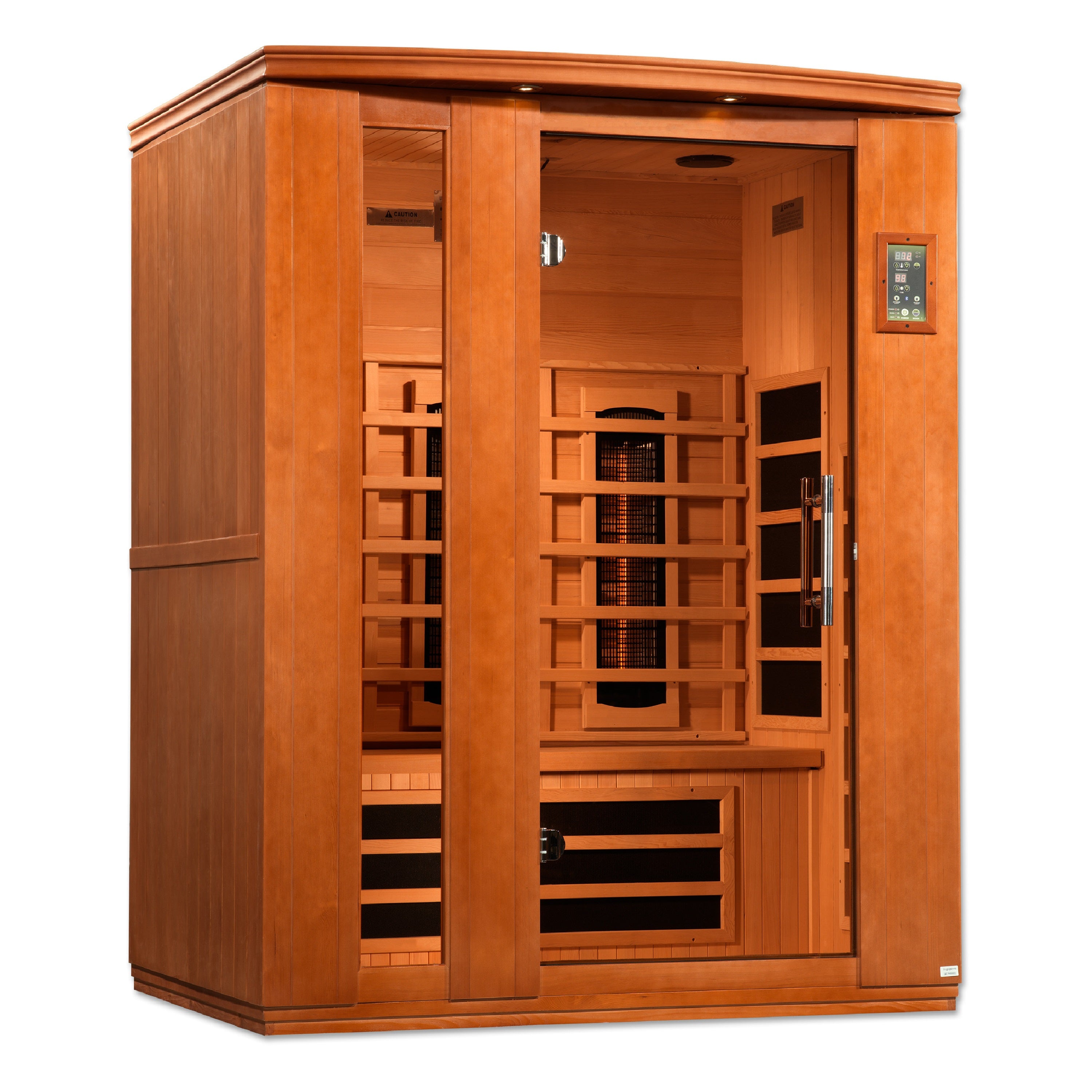 Dynamic Lugano 3-Person Full Spectrum Near Zero EMF (Under 2MG) FAR Infrared Sauna (Canadian Hemlock)