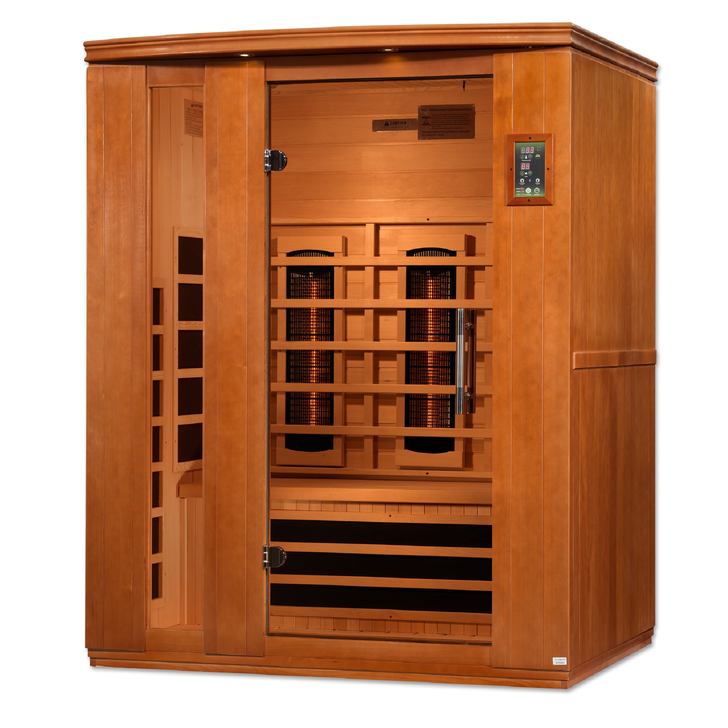 Dynamic Lugano 3-Person Full Spectrum Near Zero EMF (Under 2MG) FAR Infrared Sauna (Canadian Hemlock)