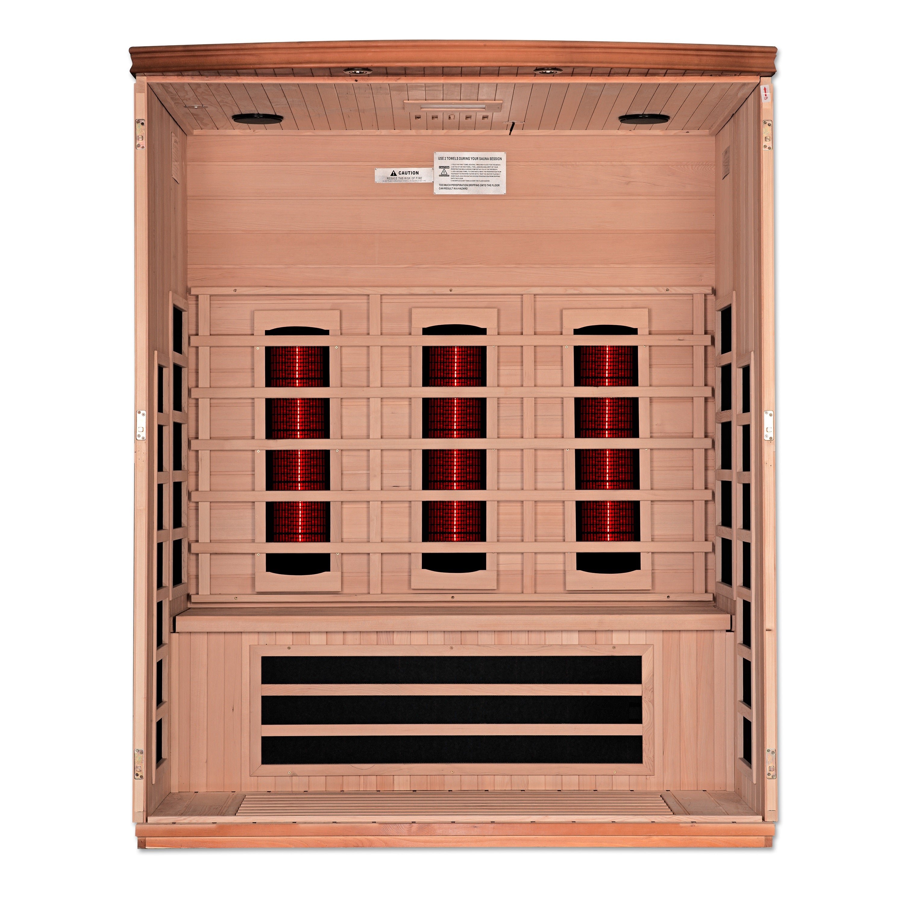 Dynamic Lugano 3-Person Full Spectrum Near Zero EMF (Under 2MG) FAR Infrared Sauna (Canadian Hemlock)