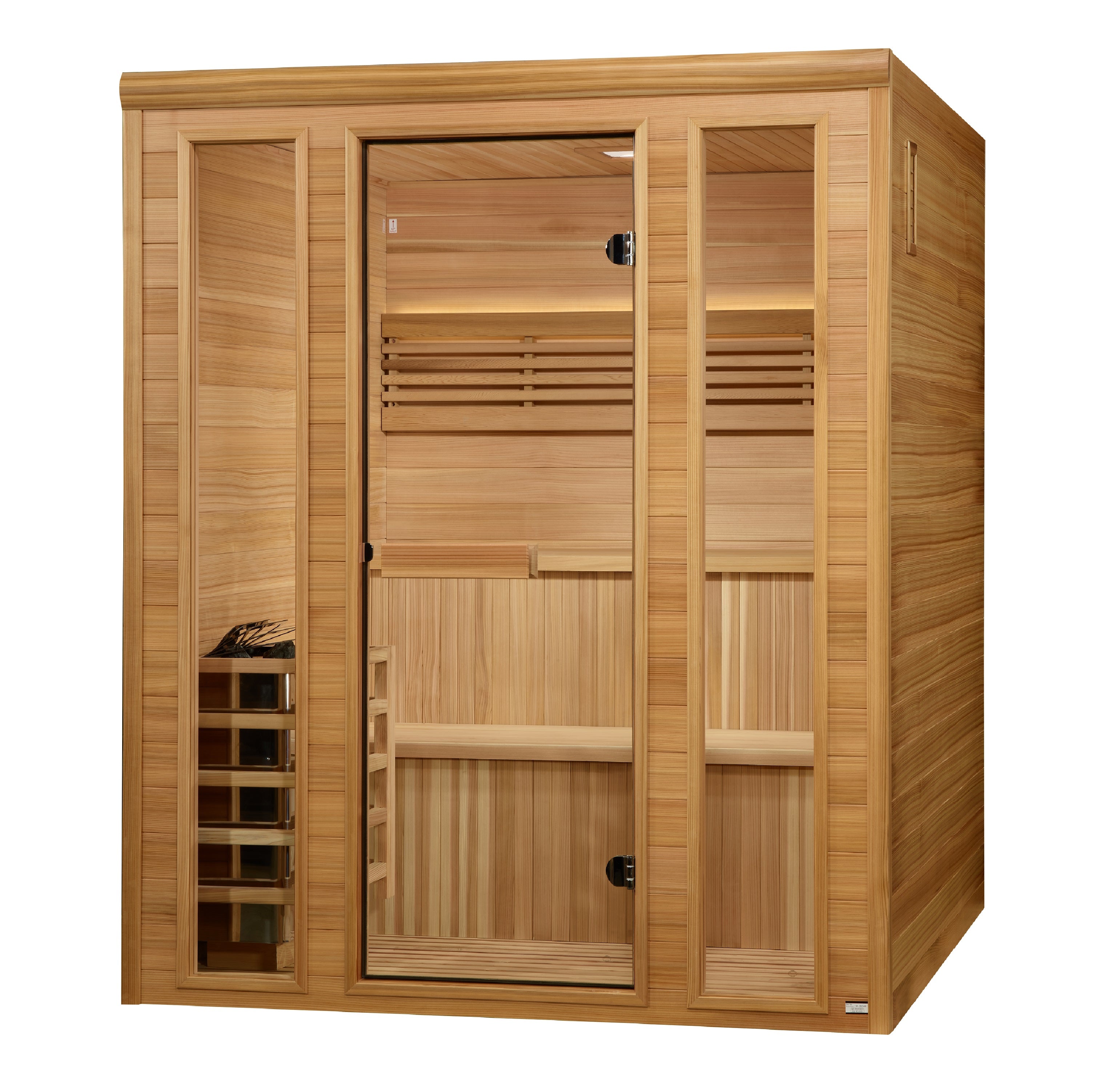 Golden Designs 2025 "Engelberg Edition" 4 - 6 Person Traditional Steam Sauna - Pacific Premium Clear Cedar