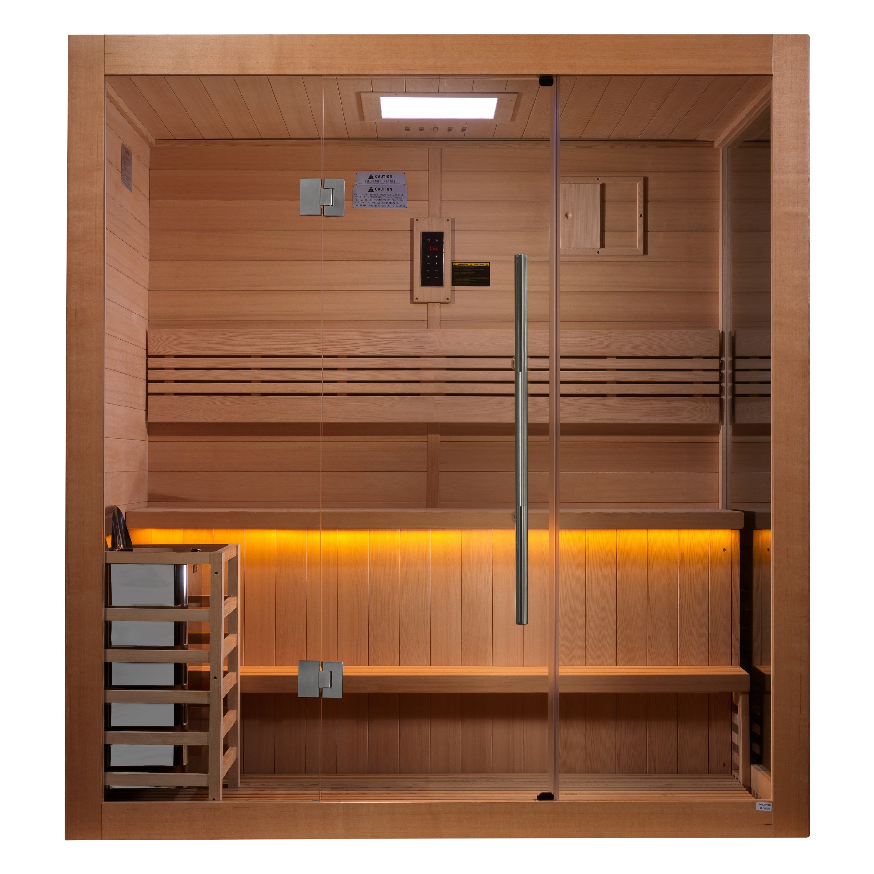 Golden Designs "Forssa Edition" 3 Person Indoor Traditional Sauna - Canadian Red Cedar Interior