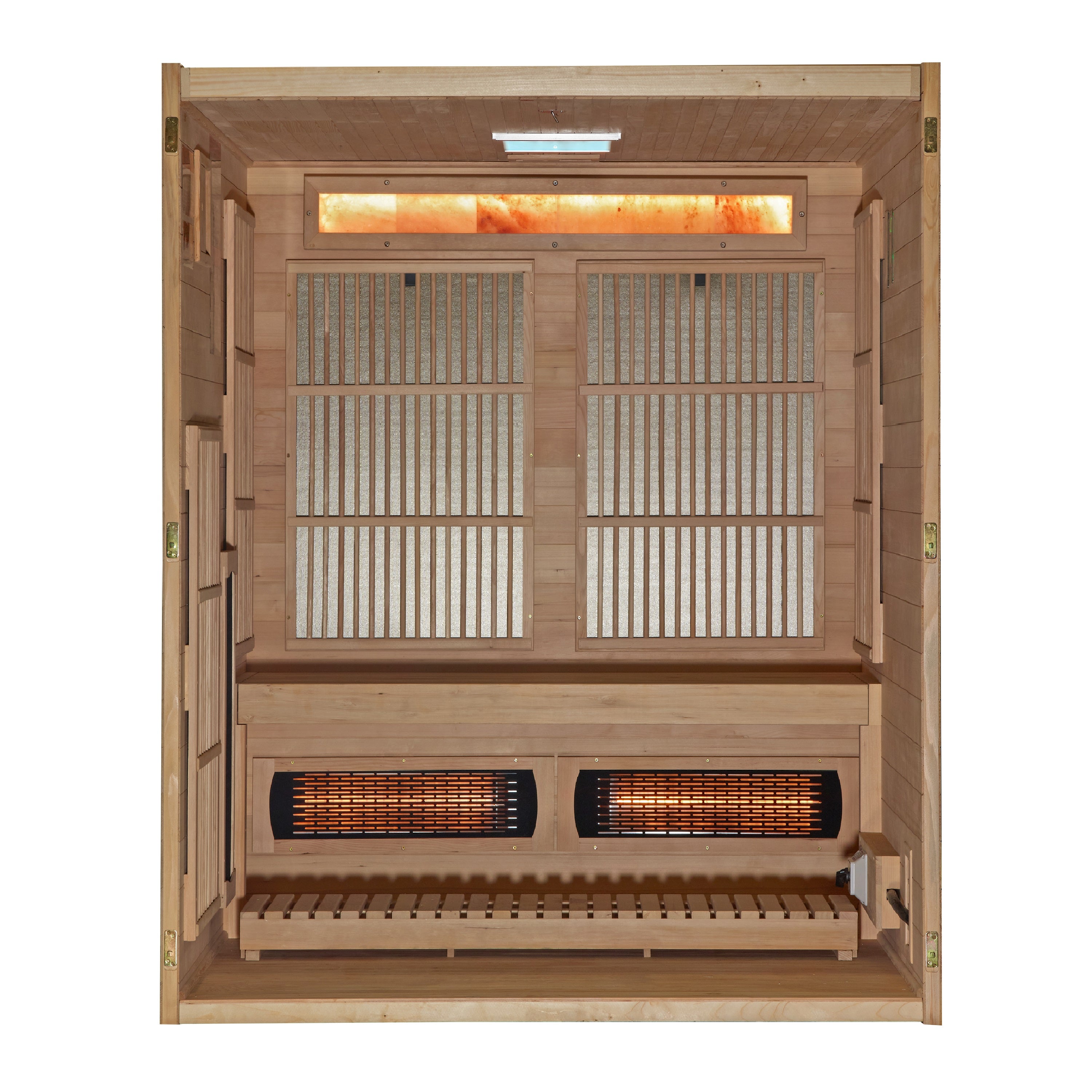 Golden Designs 2025 Soria 3 Per Hybrid Sauna (Indoor). Full Spectrum and Harvia Traditional Stove