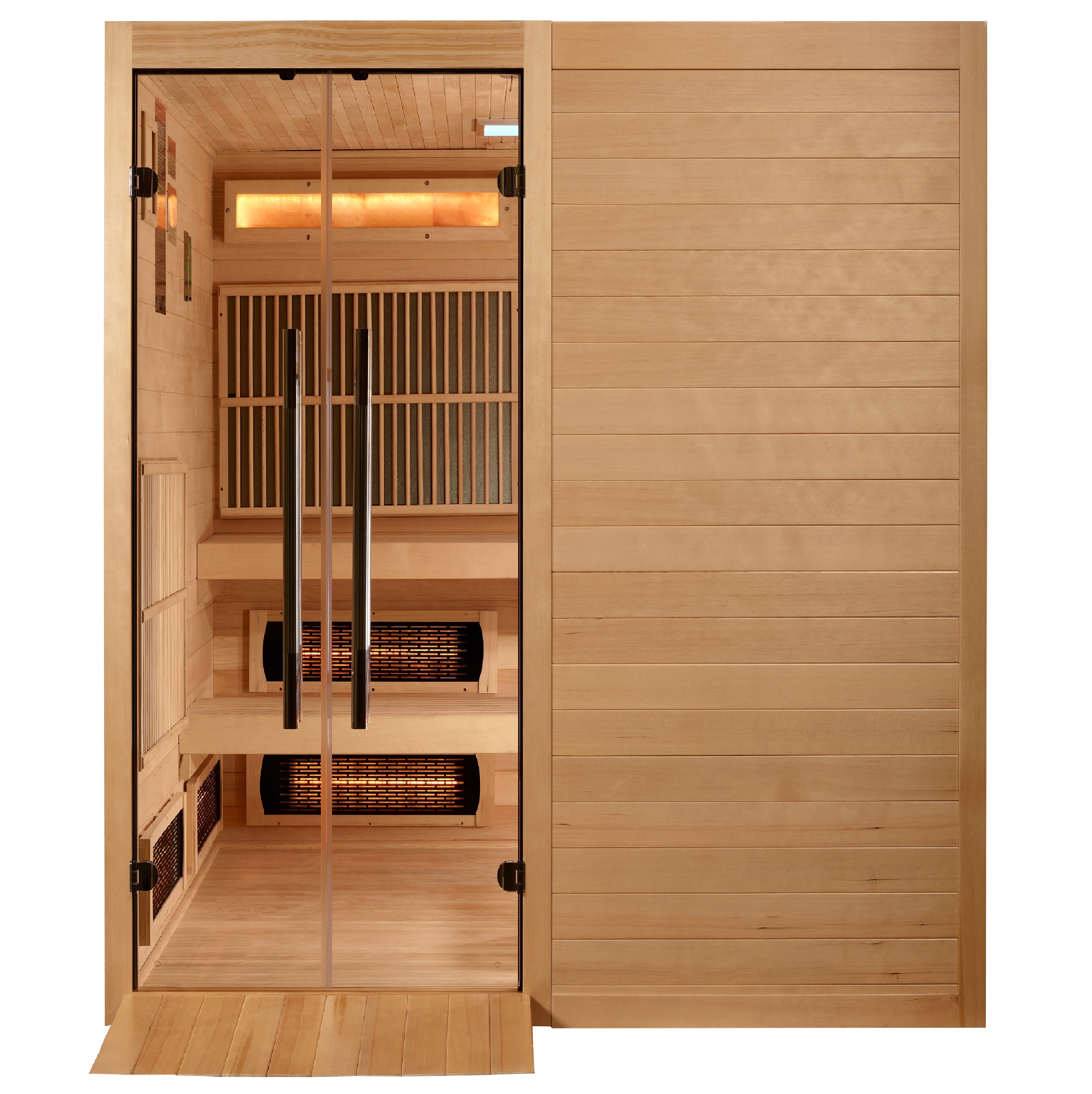 Golden Designs 2025 Toledo 6 Per Hybrid Sauna (Indoor). Full Spectrum and Harvia Traditional Stove