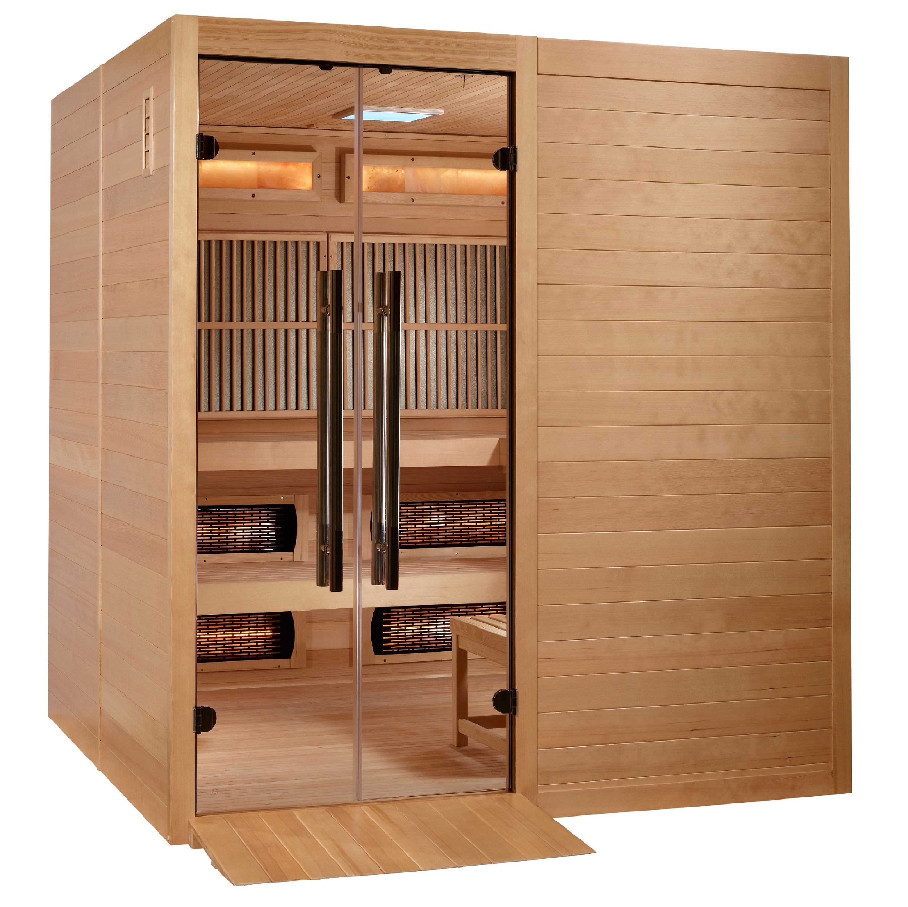 Golden Designs 2025 Toledo 6 Per Hybrid Sauna (Indoor). Full Spectrum and Harvia Traditional Stove