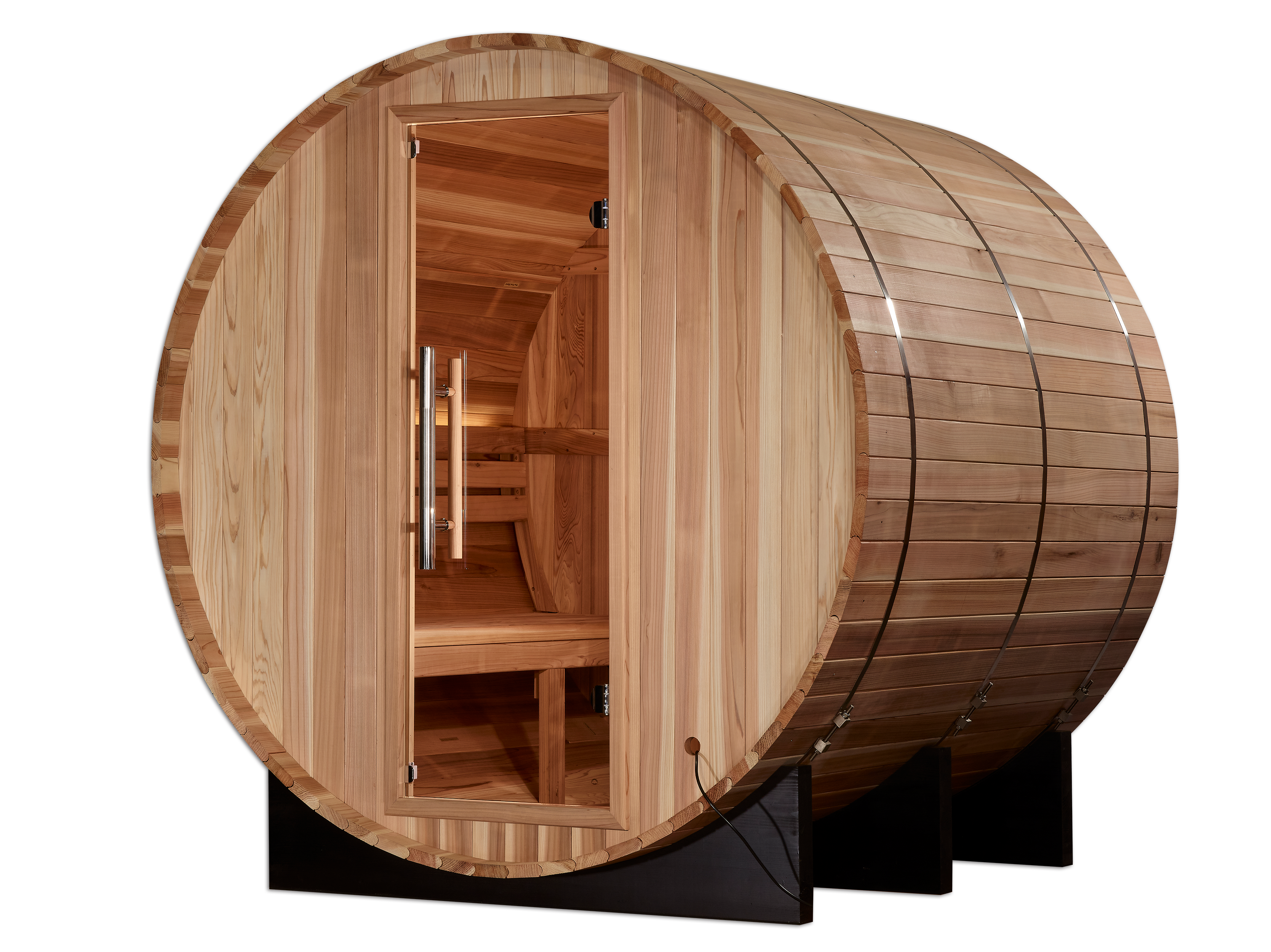 Golden Designs "Arosa" 4 Person Barrel Traditional Sauna -  Pacific Cedar