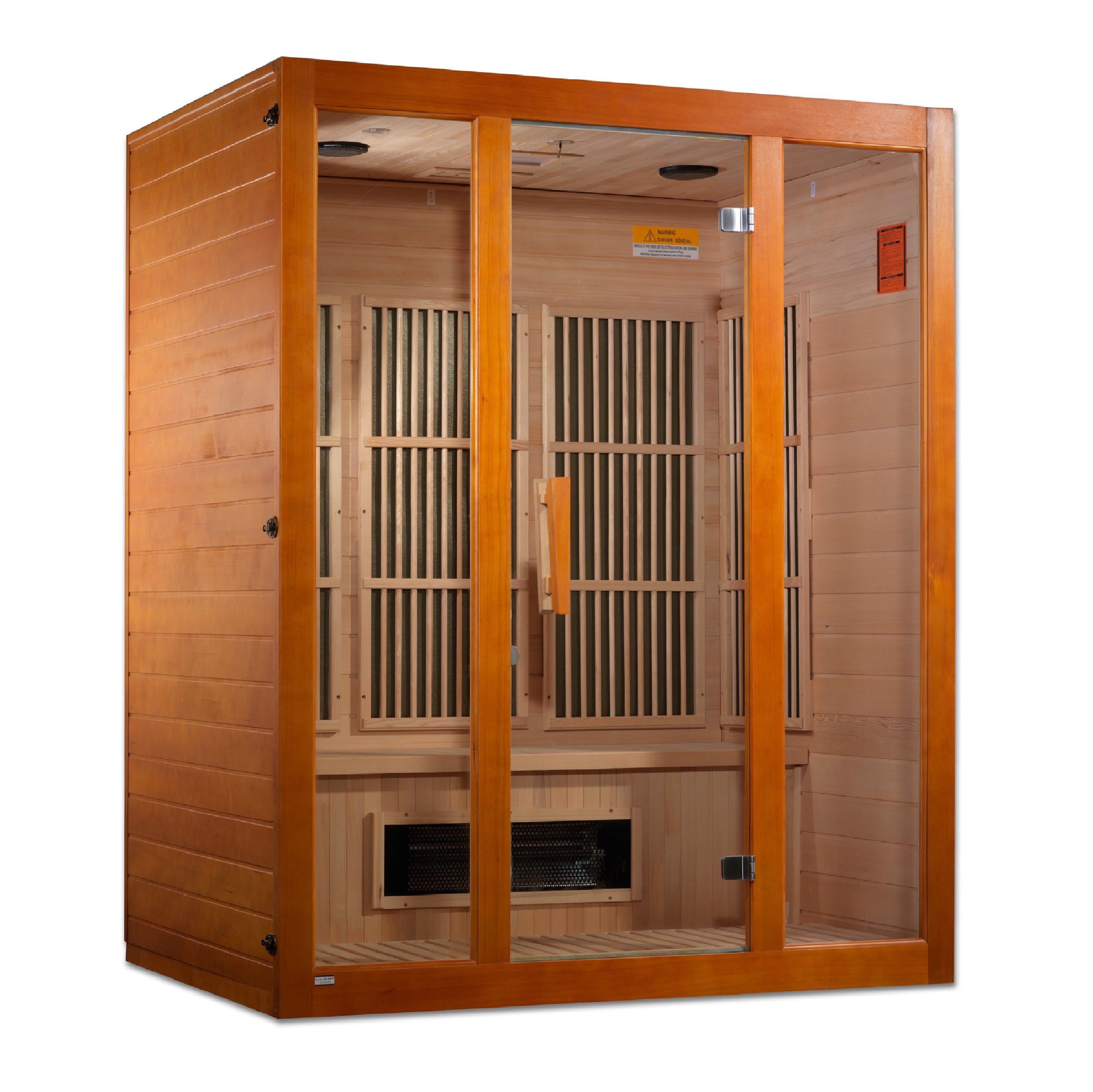 Maxxus 3-Person Low EMF (Under 8MG) FAR Infrared Sauna (Canadian Hemlock)