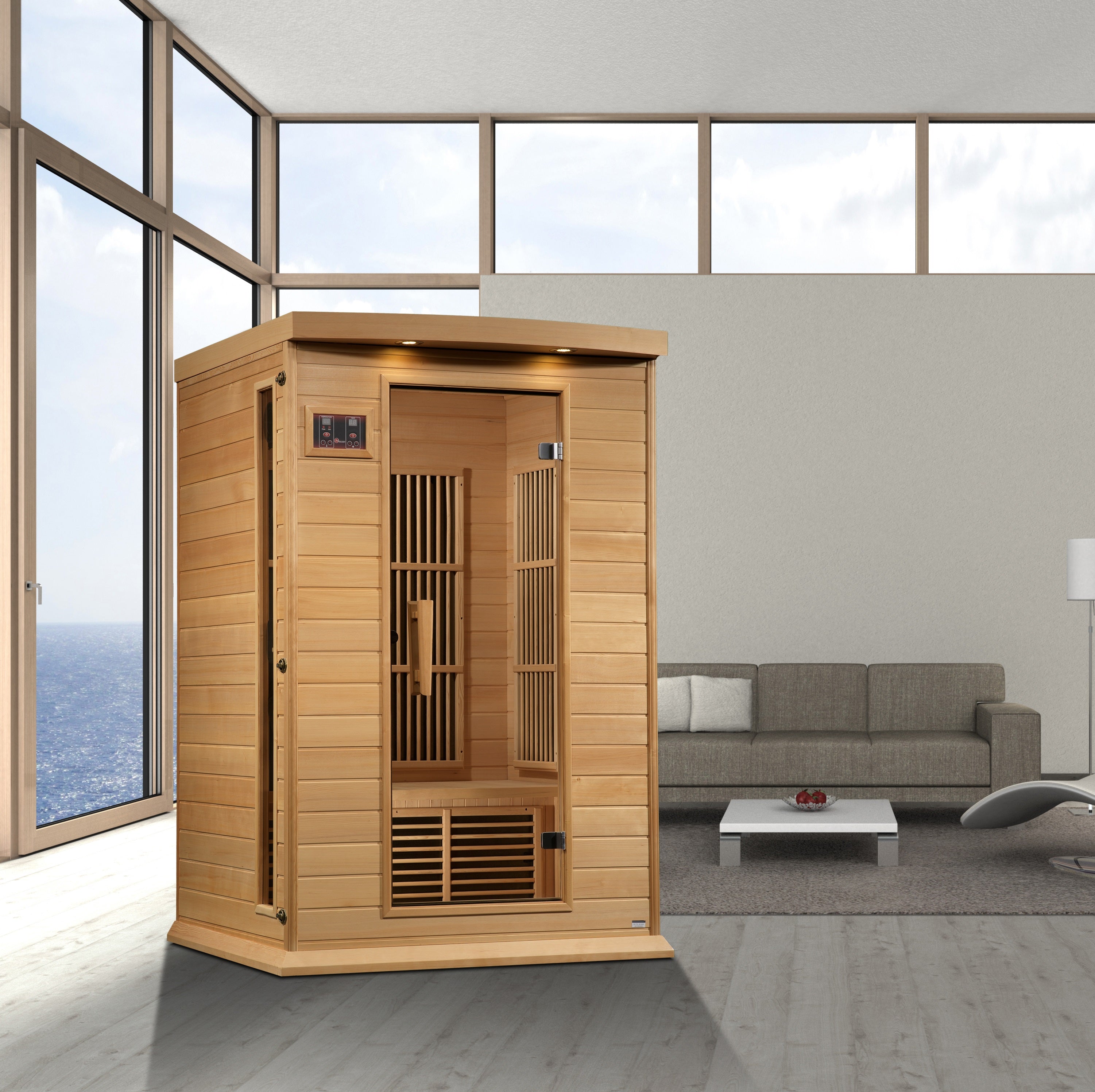 Maxxus 2-Person Near Zero EMF (Under 2MG) FAR Infrared Sauna (Canadian Hemlock)