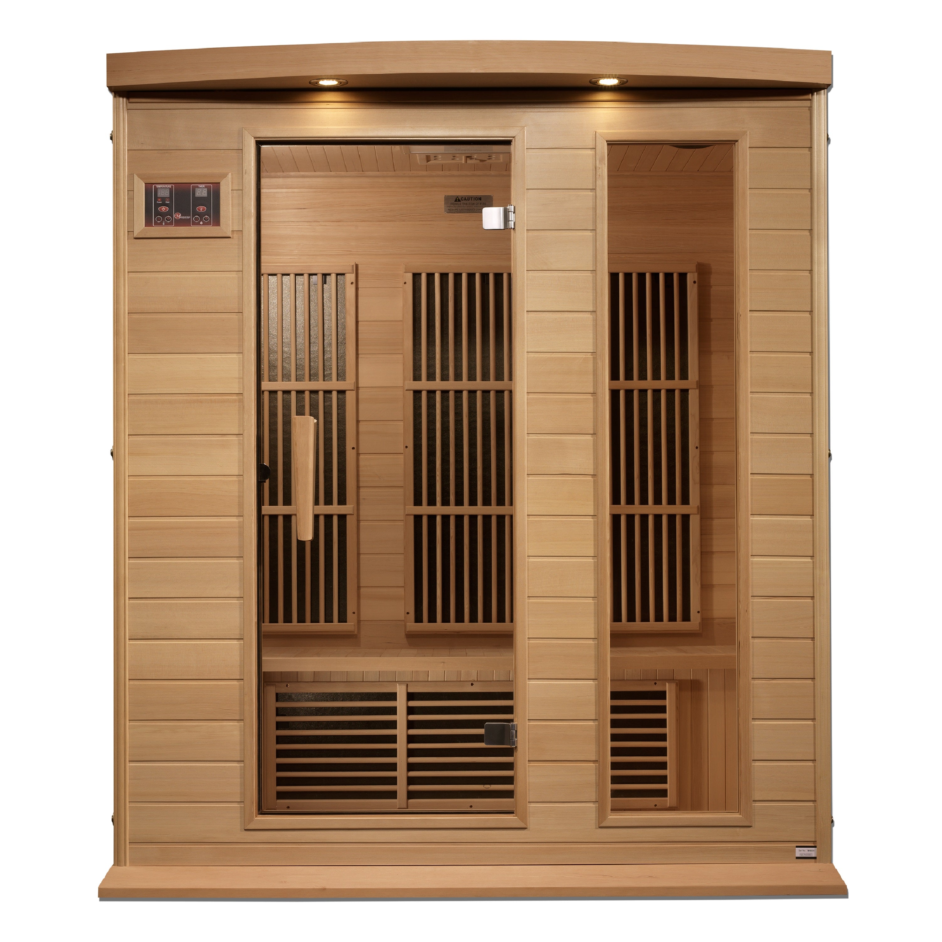 Maxxus 3-Person Near Zero EMF (Under 2MG) FAR Infrared Sauna (Canadian Hemlock)