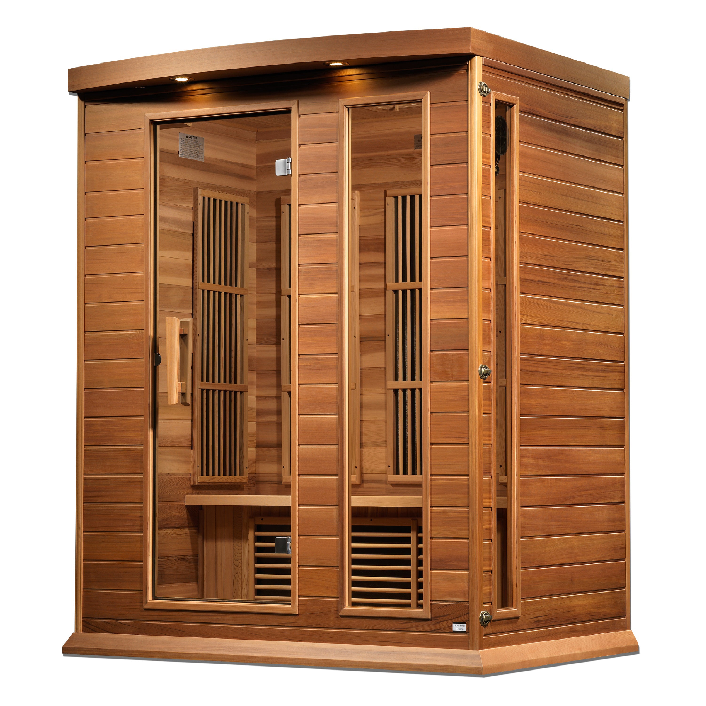 Maxxus 3-Person Near Zero EMF (Under 2MG) FAR Infrared Sauna (Canadian Red Cedar)