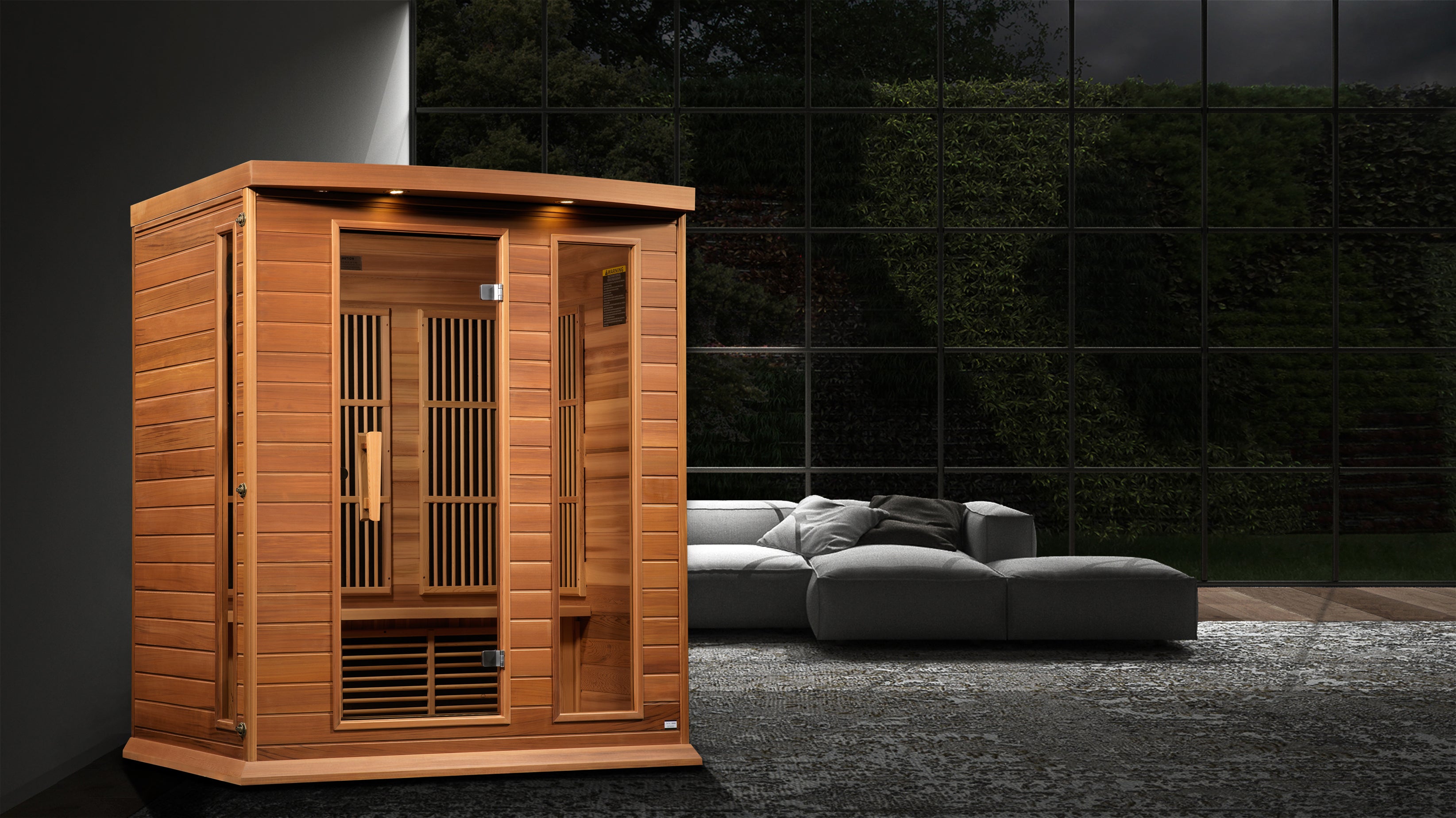 Maxxus 3-Person Near Zero EMF (Under 2MG) FAR Infrared Sauna (Canadian Red Cedar)