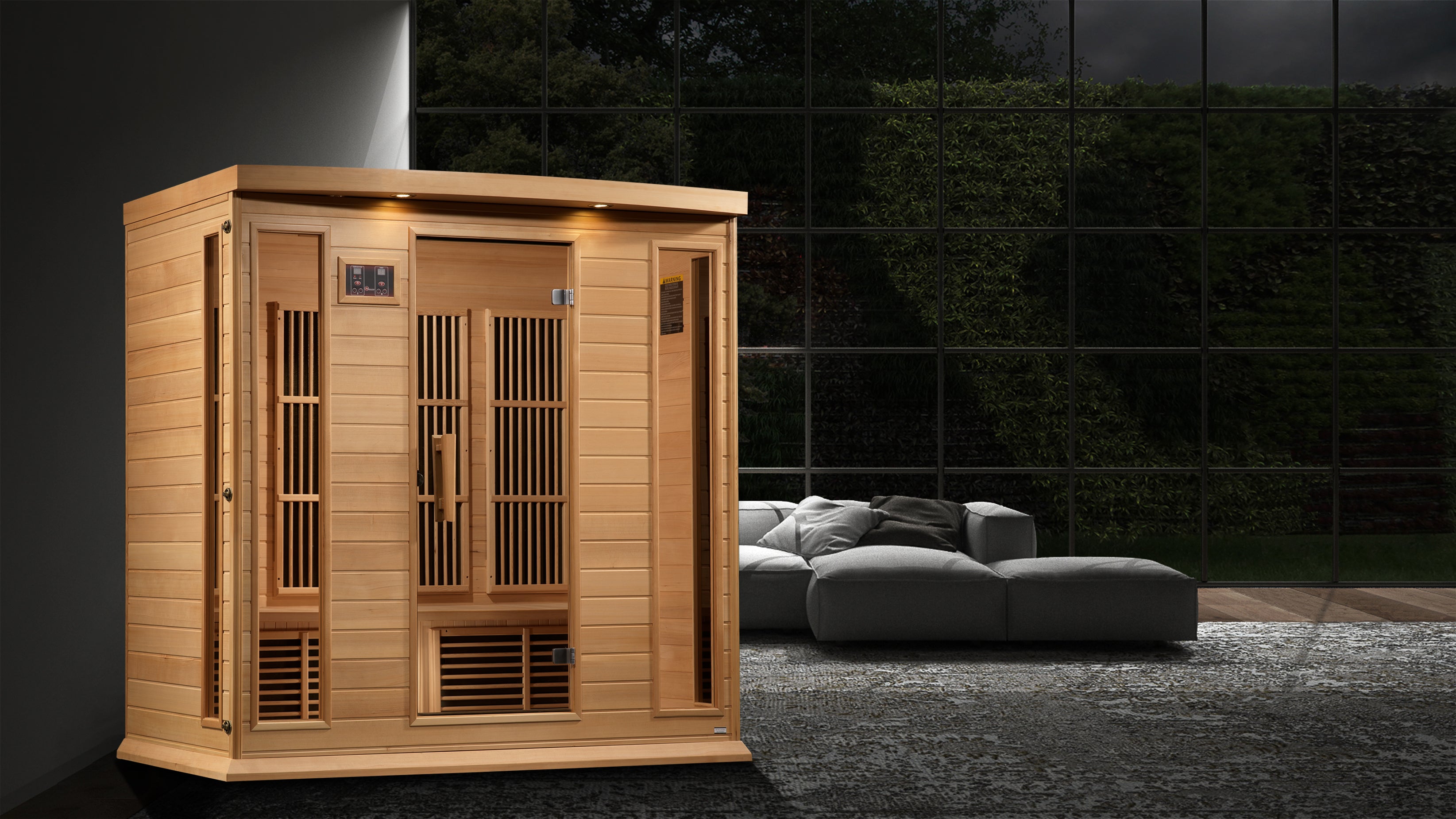 Maxxus 4-Person Near Zero EMF (Under 2MG) FAR Infrared Sauna (Canadian Hemlock)