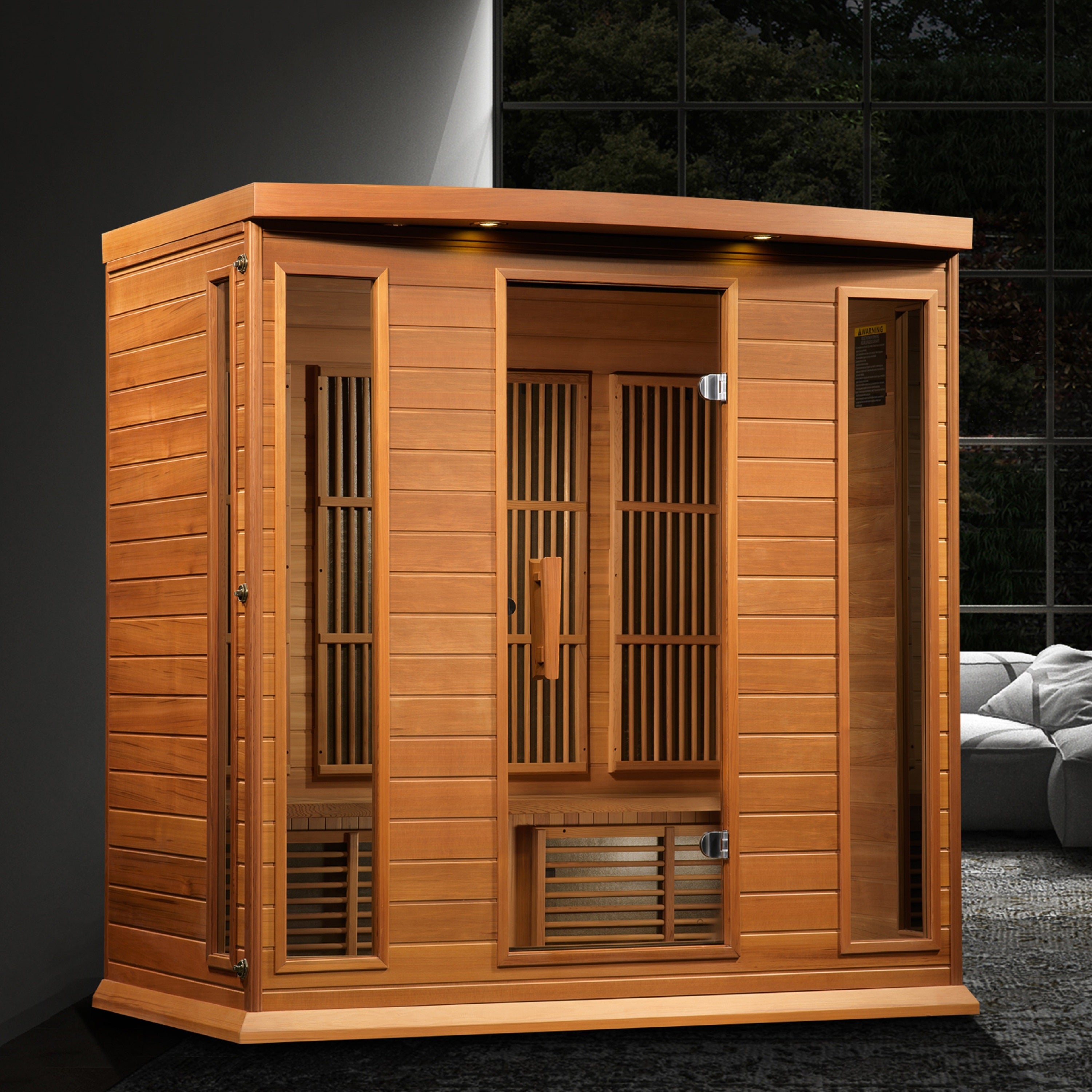 Maxxus 4-Person Low EMF (Under 8MG) FAR Infrared Sauna (Canadian Red Cedar)